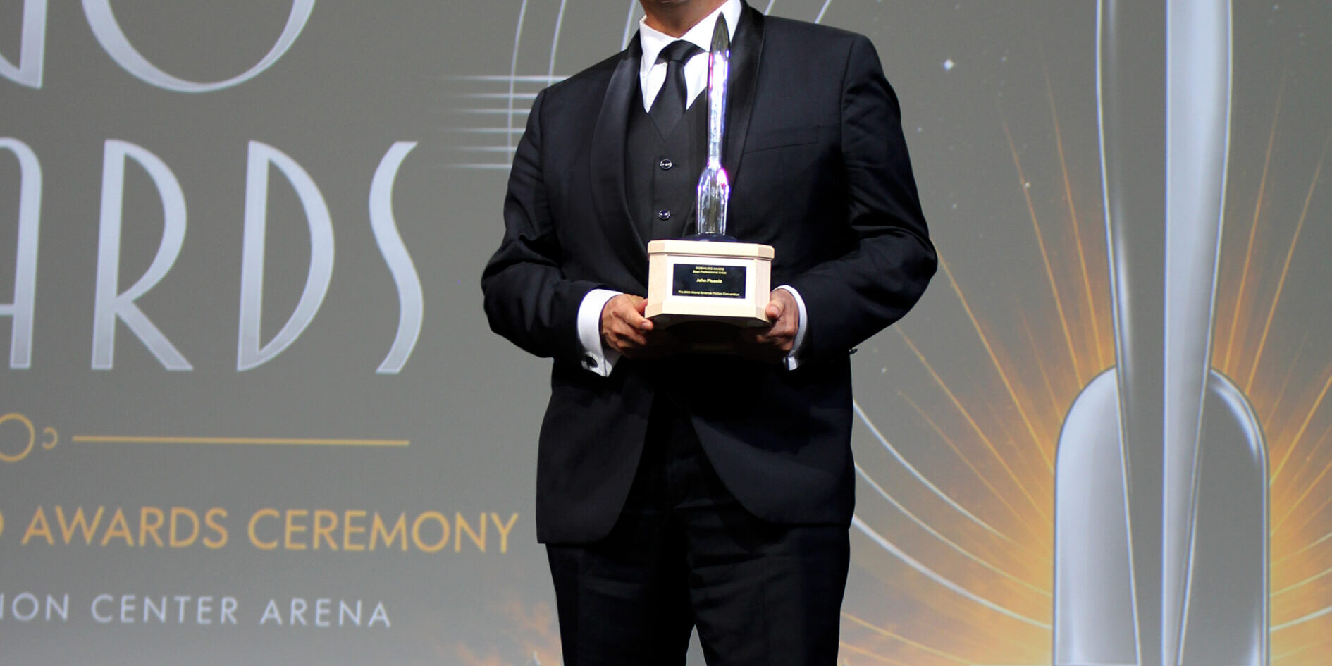 2026 Hugo Award Winner John Picacio. Photo courtesy Locus Magazine / Francesca Hyman.