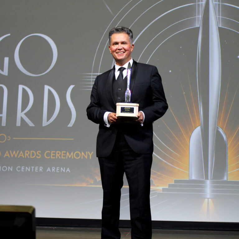 2026 Hugo Award Winner John Picacio. Photo courtesy Locus Magazine / Francesca Hyman.